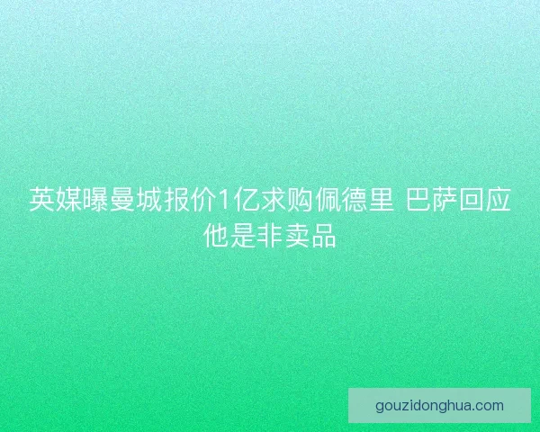 英媒曝曼城报价1亿求购佩德里 巴萨回应他是非卖品