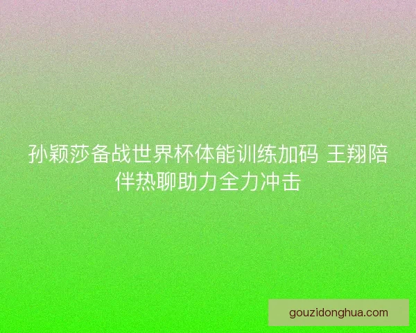 孙颖莎备战世界杯体能训练加码 王翔陪伴热聊助力全力冲击