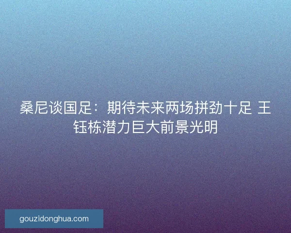 桑尼谈国足：期待未来两场拼劲十足 王钰栋潜力巨大前景光明