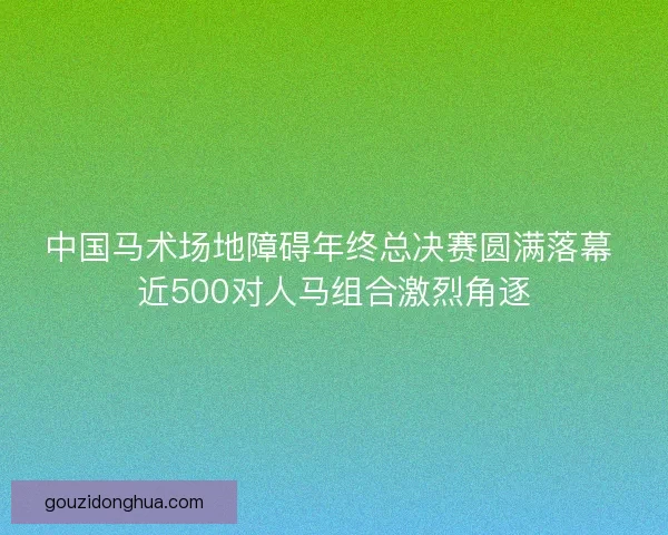 中国马术场地障碍年终总决赛圆满落幕 近500对人马组合激烈角逐 中国马术场地障碍年终总决赛圆满落幕 近500对人马组合激烈角逐